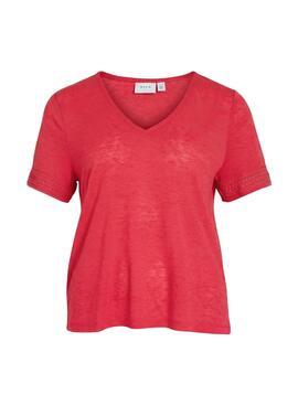 Camiseta Vila Viensa coral para mujer
