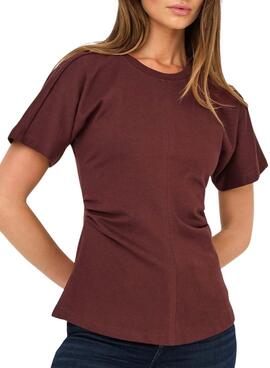 Camiseta Only Marie granate para mujer