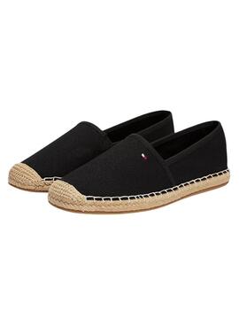 Alpargatas Tommy Hilfiger Flag Canvas negro para mujer