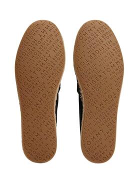 Alpargatas Tommy Hilfiger Flag Canvas negro para mujer