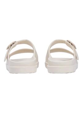 Sandalias Tommy Hilfiger Light doble tira beige para mujer
