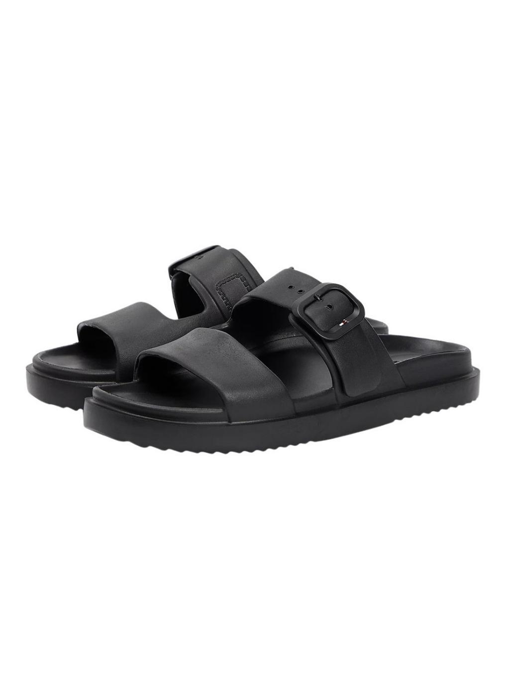 Sandalias Tommy Hilfiger Light doble tira negro para mujer