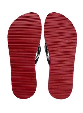 Chanclas Tommy Hilfiger Webbing marino para mujer