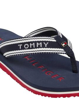 Chanclas Tommy Hilfiger Webbing marino para mujer