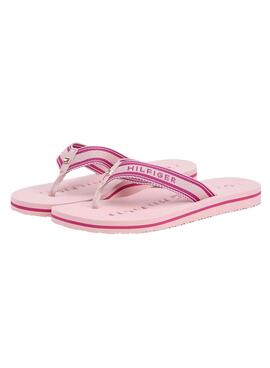 Chanclas Tommy Hilfiger Webbing rosa para mujer