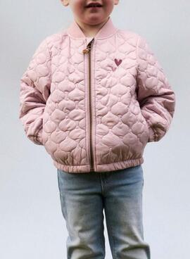 Chaqueta acolchada Name It Marlon rosa para niña