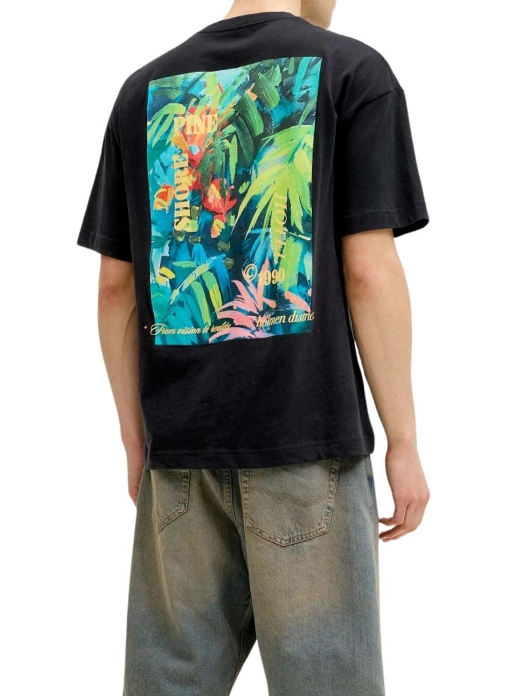 Camiseta Jack and Jones Montauk negro para hombre