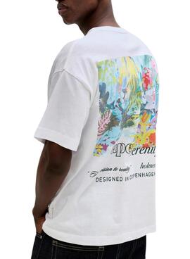 Camiseta Jack and Jones Montauk blanco para hombre