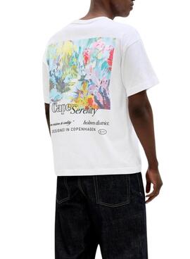 Camiseta Jack and Jones Montauk blanco para hombre