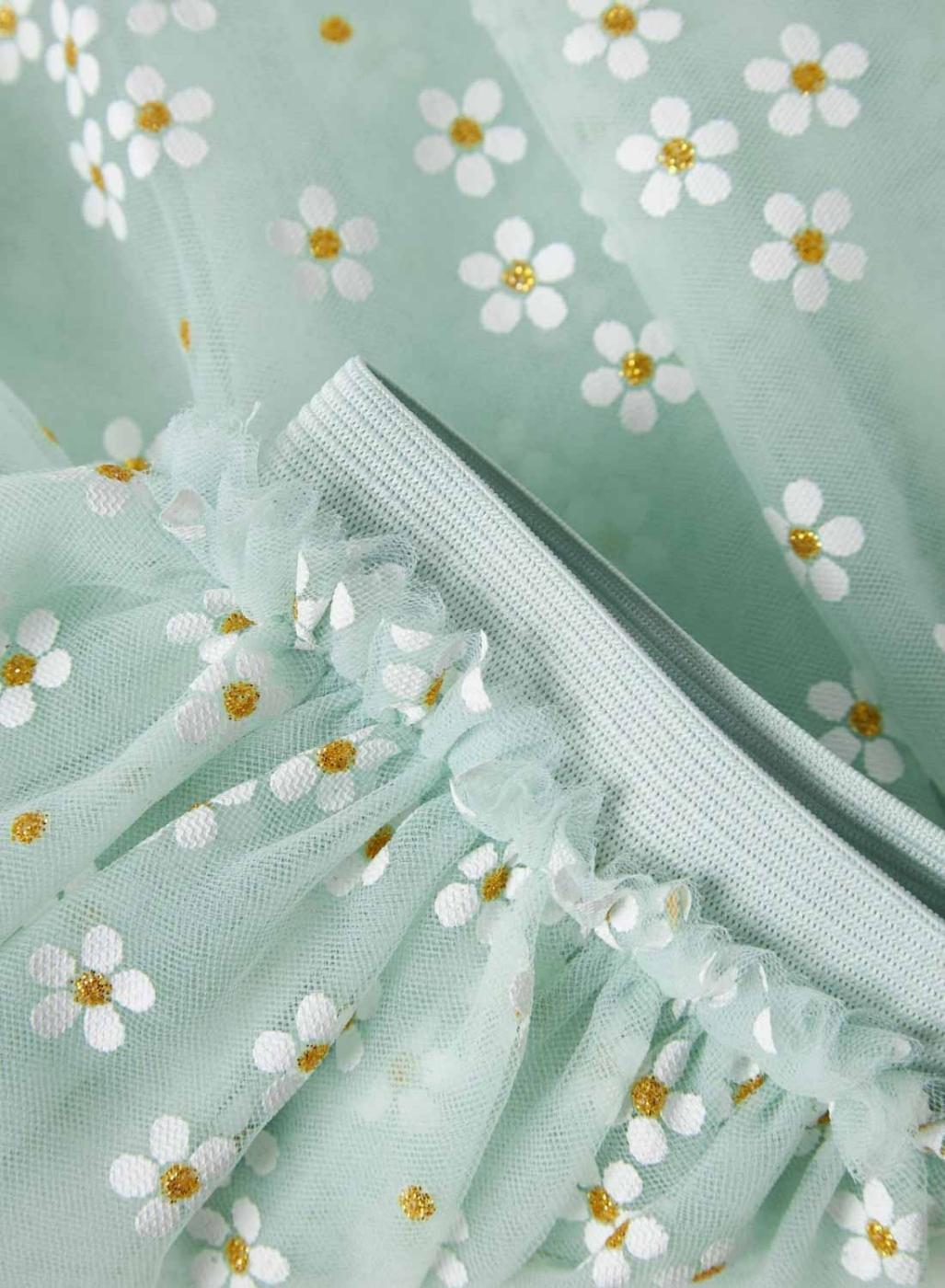 Falda Name It Floral verde para niña