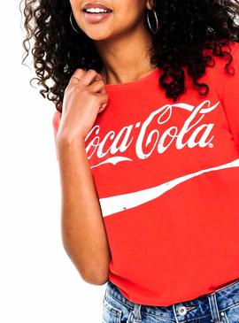 Camiseta Only Coca Cola Rojo Mujer