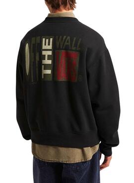 Sudadera Vans Strech Stack negro para hombre