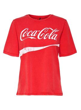 Camiseta Only Coca Cola Rojo Mujer