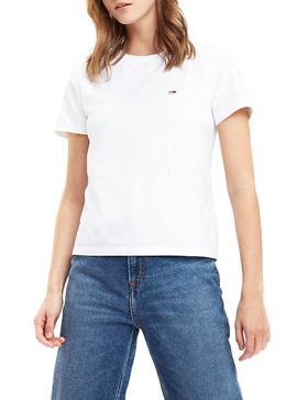 Camiseta Tommy Jeans Classic Tee Blanco Mujer