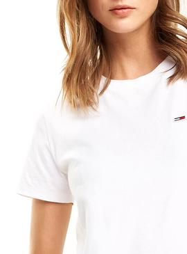 Camiseta Tommy Jeans Classic Tee Blanco Mujer
