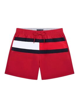 Bañador Tommy Hilfiger Flag rojo para hombre