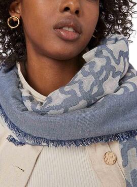 Foulard Tous Kaos Devore azul para mujer