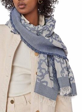 Foulard Tous Kaos Devore azul para mujer
