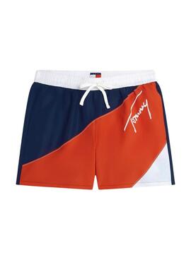 Bañador Tommy Jeans tricolor azul rojo y blanco para hombre