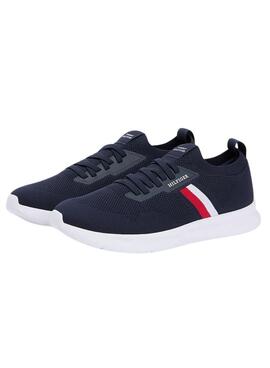 Zapatillas Tommy Hilfiger Knitted Runner azul para hombre