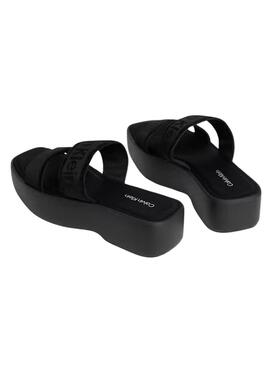 Sandalias Calvin Klein Jeans Flatform negro para mujer