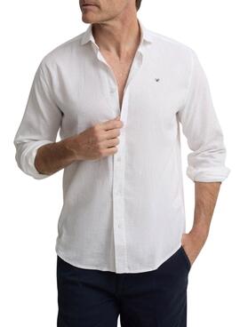 Camisa Silbon Sport Lino blanco para hombre