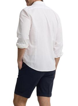 Camisa Silbon Sport Lino blanco para hombre