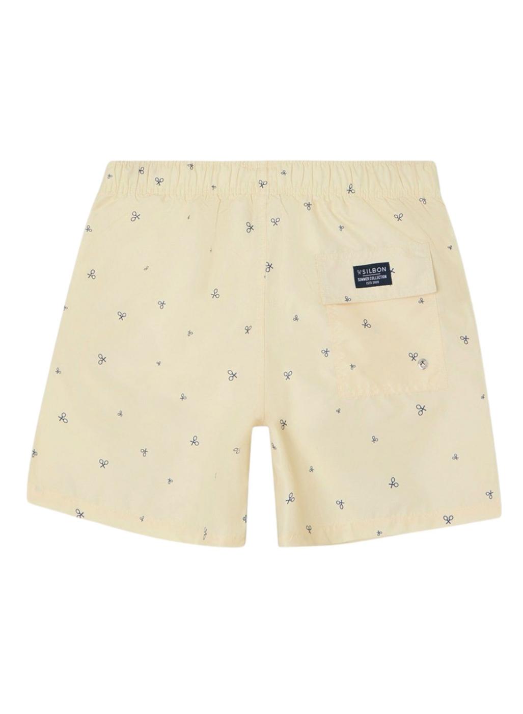 Bañador Silbon raquetas amarillo para hombre
