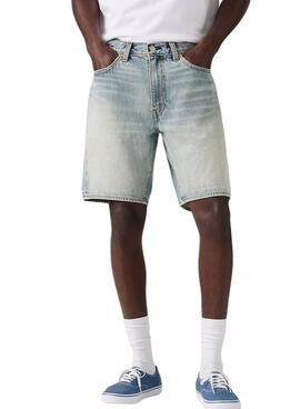 Bermuda vaquera Levis 468 Loose azul claro para hombre
