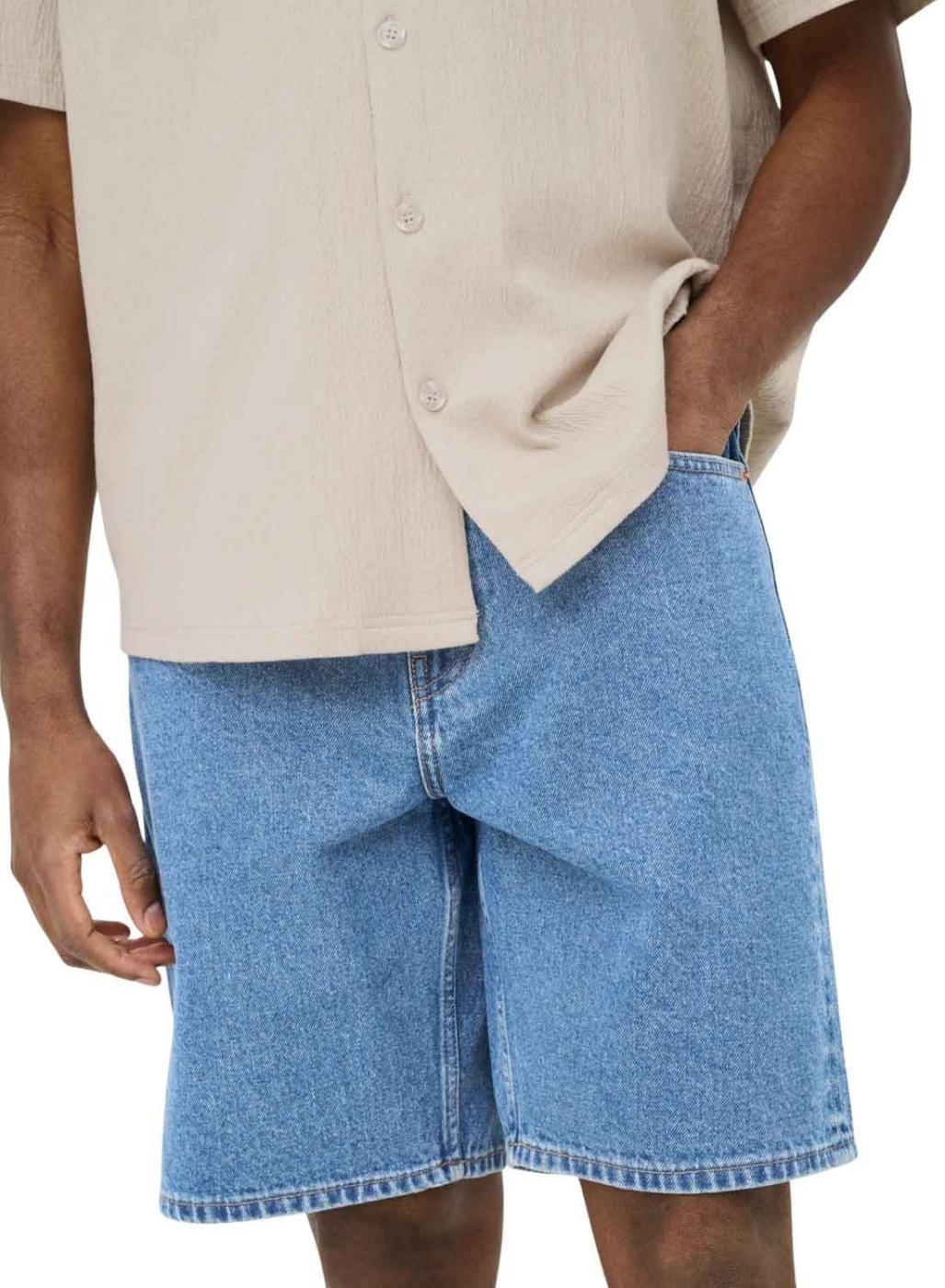 Bermudas Only and Sons Sedge denim medio para hombre