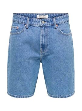 Bermudas Only and Sons Sedge denim medio para hombre