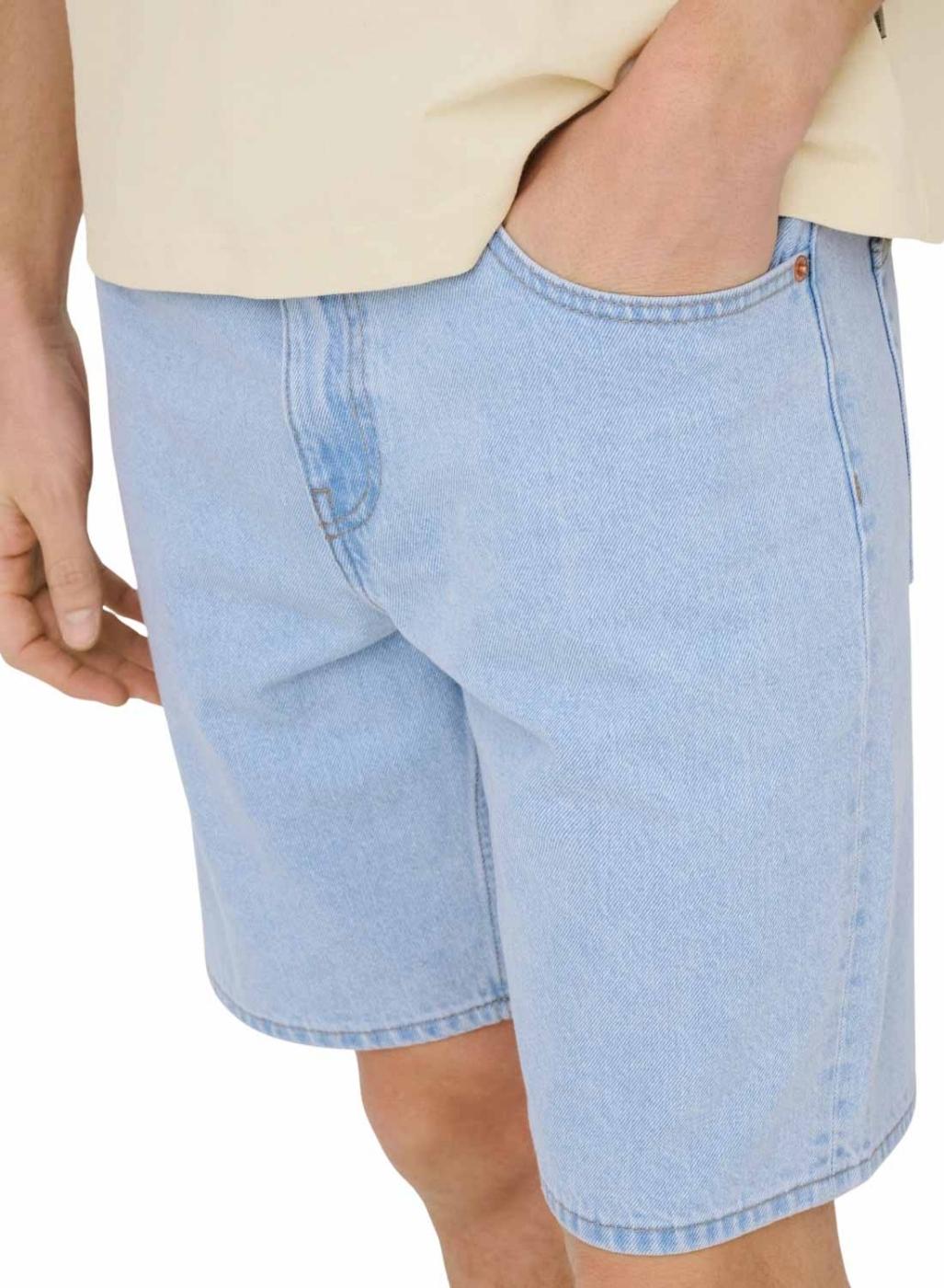 Bermudas Only and Sons Sedge denim claro para hombre