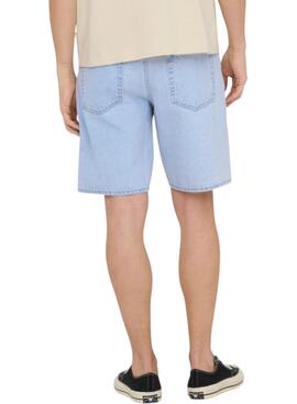 Bermudas Only and Sons Sedge denim claro para hombre