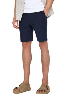 Bermudas Only and Sons Linus azul marino para hombre