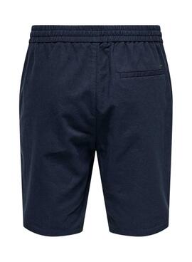 Bermudas Only and Sons Linus azul marino para hombre