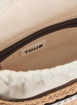 Capazo Tous mediano Scoubidou natural y negro para mujer