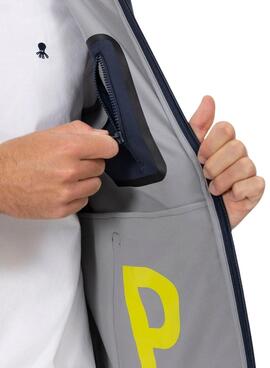 Parka El Pulpo impermeable azul marino para hombre