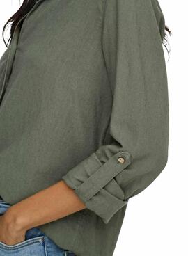 Camisa Only Goa verde para mujer

