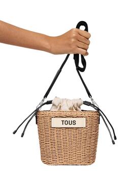 Bolso Tous saca Scoubidou natural y negro para mujer