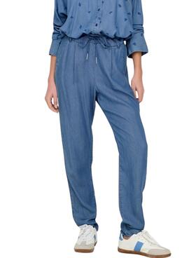 Pantalón Only Poptrash Charis azul para mujer