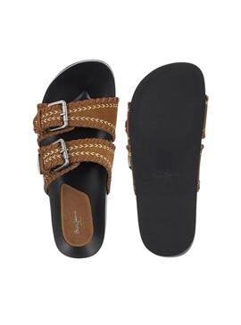 Sandalias Pepe Jeans Agnes marrón para mujer