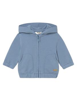 Sudadera con capucha Mayoral azul cielo para bebé
