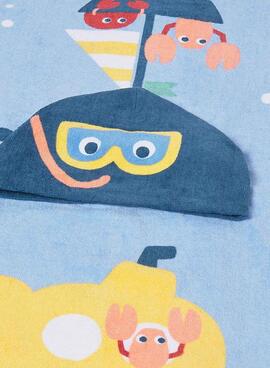 Capa de baño Mayoral submarino azul para bebé