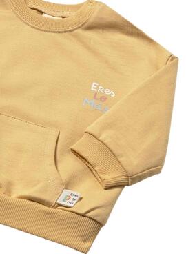 Sudadera Mayoral globos mostaza para bebé