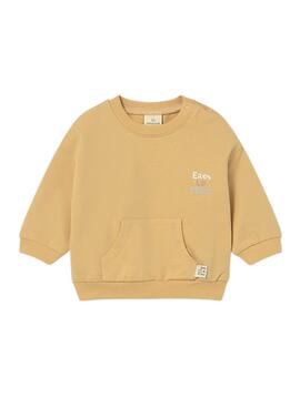 Sudadera Mayoral globos mostaza para bebé
