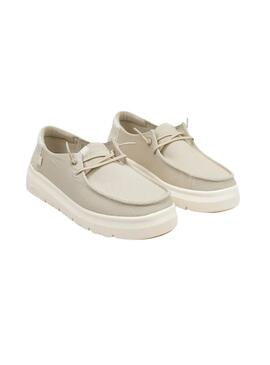 Zapatos Walkin Pitas Menton beige para mujer
