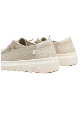 Zapatos Walkin Pitas Menton beige para mujer