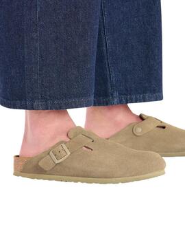 Zuecos Birkenstock Boston verde