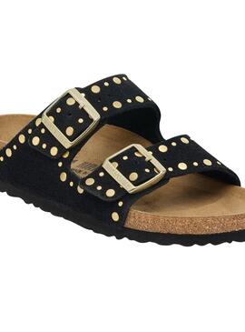 Sandalias Birkenstock Arizona Rivets negro para mujer