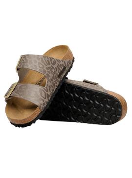 Sandalias Birkenstock Arizona Leo beige para mujer